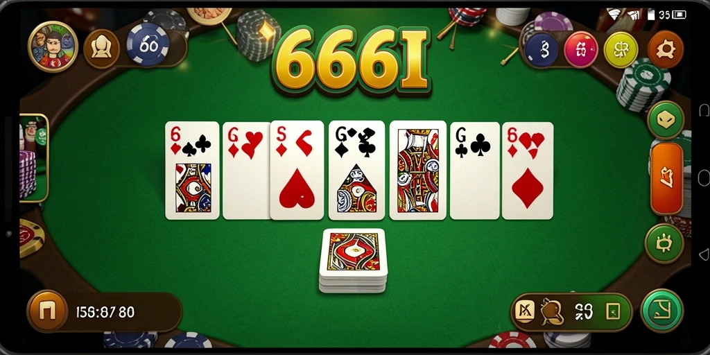 Tampilan gameplay seru dari 666I yang penuh warna.