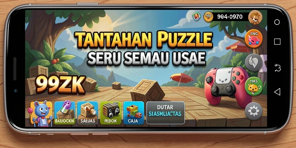 Tampilan gameplay menantang dari 99ZK dengan berbagai teka-teki.