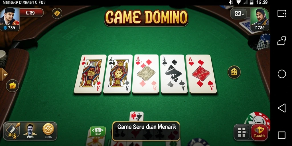 Screenshot gameplay seru dari game Domino C789.
