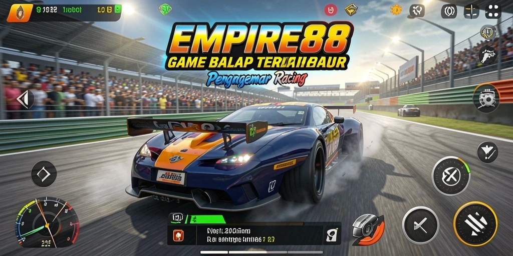Screenshot EMPIRE88 menampilkan aksi balapan yang mendebarkan dan grafis menawan.