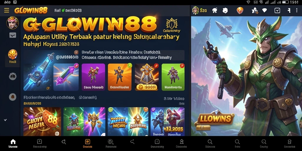 Tampilan antarmuka GLOWIN88 yang bersih dan modern.