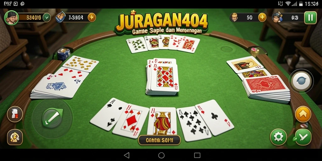 Tampilan gameplay Gaple yang seru dan interaktif di JURAGAN404.