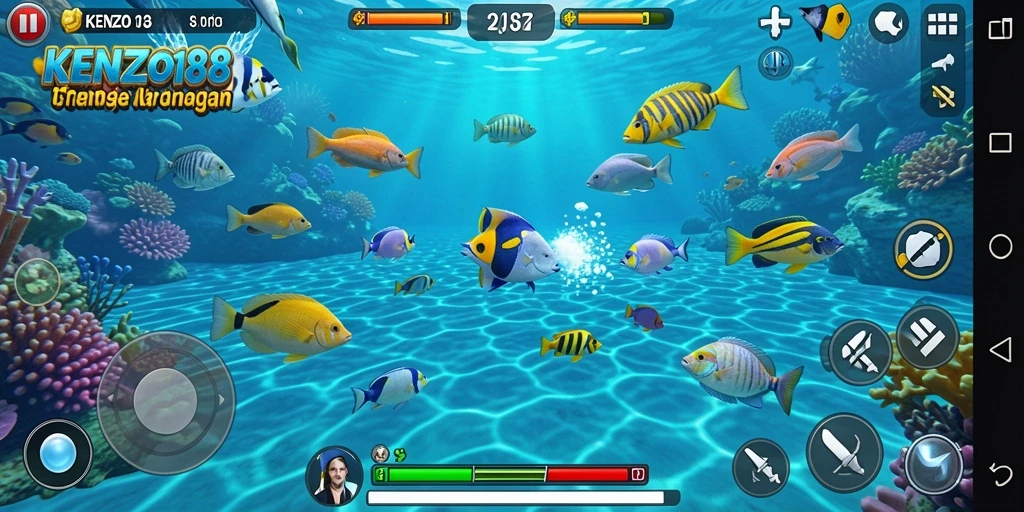 Tampilan gameplay Tembak Ikan yang seru dan dinamis.