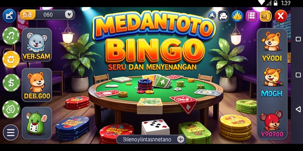Tampilan gameplay seru dari MEDANTOTO, aplikasi bingo yang menarik.