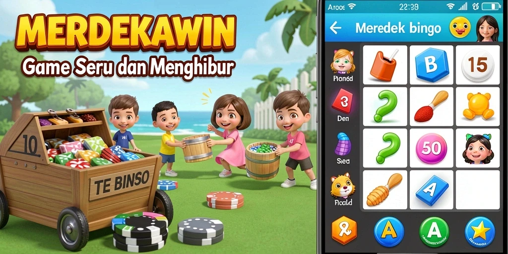 Tampilan gameplay seru di MERDEKAWIN Bingo.