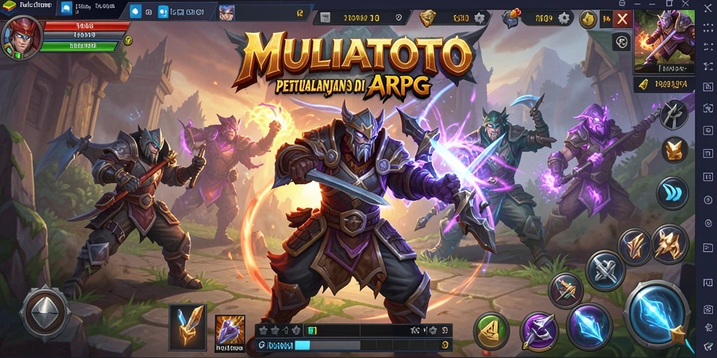 Tampilan gameplay menegangkan dalam MULIATOTO yang memukau.