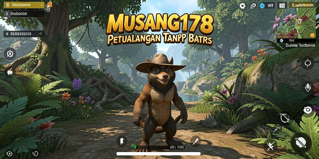Screenshot gameplay MUSANG178 yang menampilkan petualangan mendebarkan di dunia terbuka.