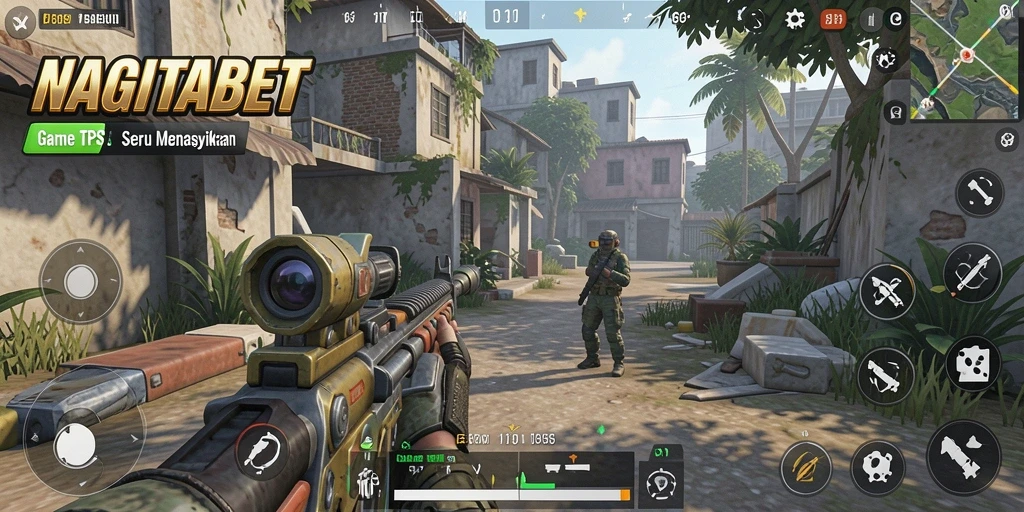 Tampilan gameplay seru NAGITABET dengan aksi tembak-menembak yang mendebarkan.