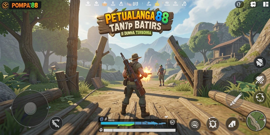 Screenshot tampilan gameplay Open World POMPA88 yang mengesankan