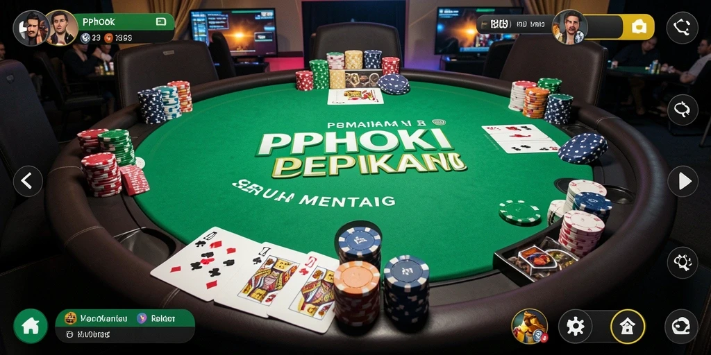 Tampilan menarik gameplay PPHOKI saat bermain poker.