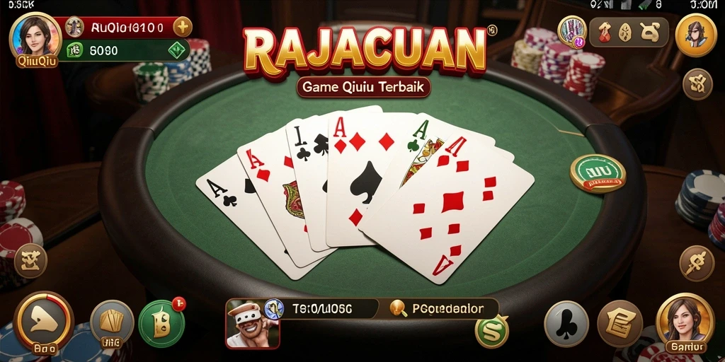 Tampilan menarik dari gameplay QiuQiu di RAJACUAN.