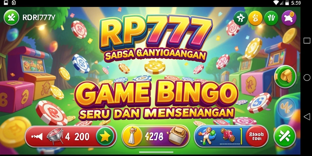 Menampilkan gameplay Bingo seru dan interaktif di RP777.