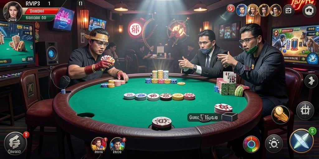 Tampilan gameplay QiuQiu di RVIP3 yang menarik.