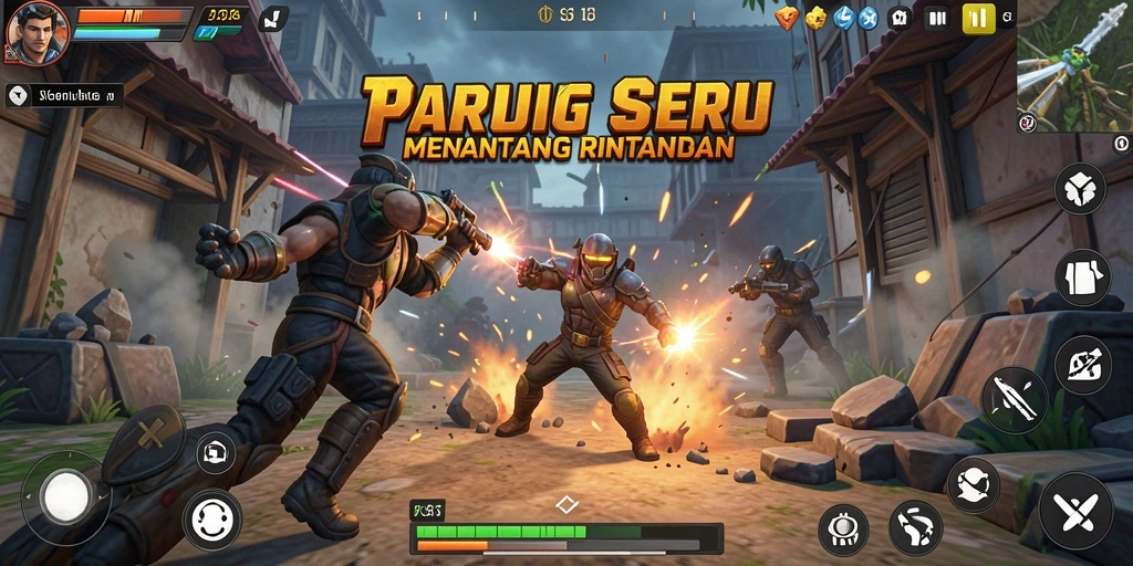 Screenshot gameplay S13 yang menampilkan aksi spektakuler.