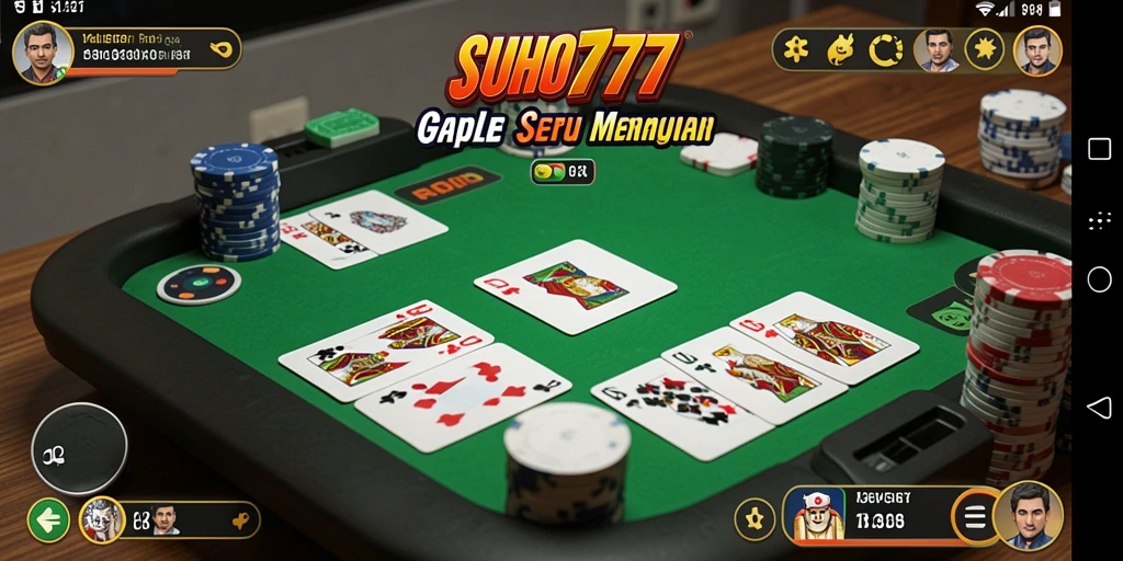 Screenshot utama SUHU777 menampilkan keseruan bermain Gaple secara langsung.