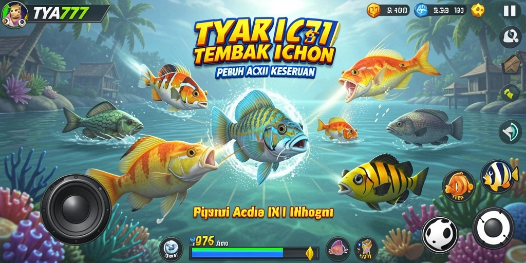 Gameplay Tembak Ikan yang seru dan penuh warna di TYA777.